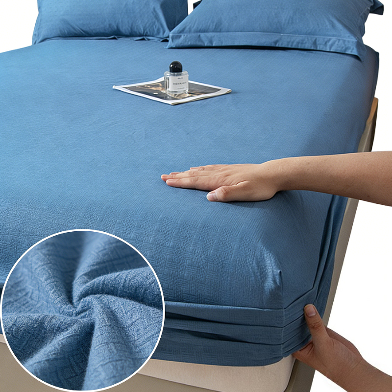 Bed Sheet Microfiber - New Embossed Brushed Microfiber Fitted Sheet