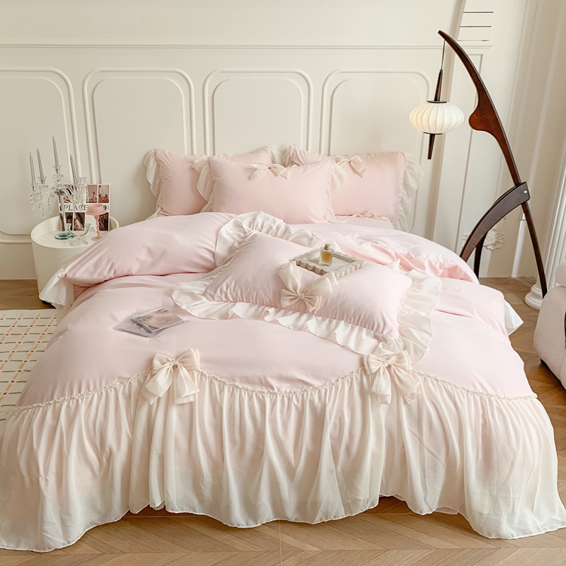 Home Textiles France - Korean Style Princess Lace Bow Bedding