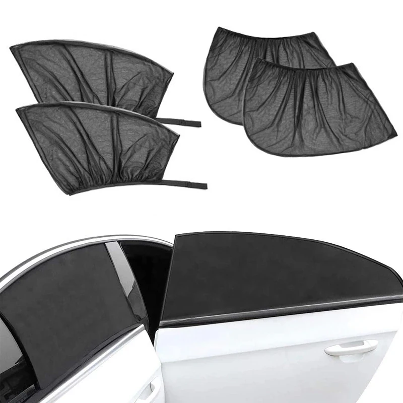 Curtain Sheer Voile - 2PCS Car Window Screen Door Covers