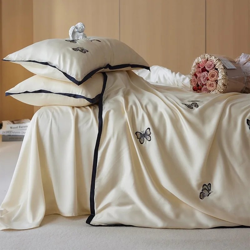 Home Textiles France - Premium Elegant Butterfly Embroidery Bedding set
