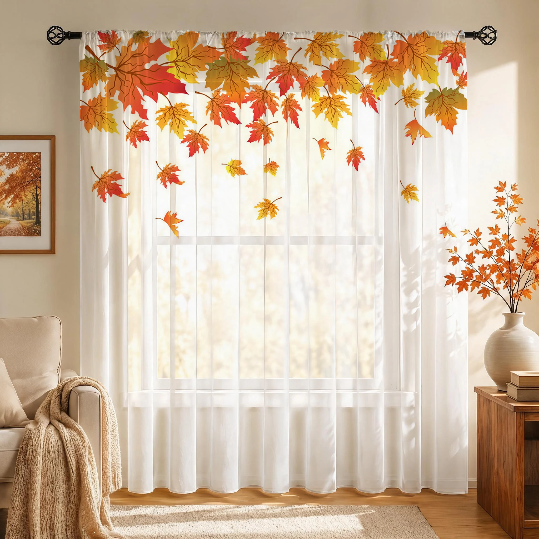Maple leaf Modern Gradient She - Curtain Sheer Voile avis et prix