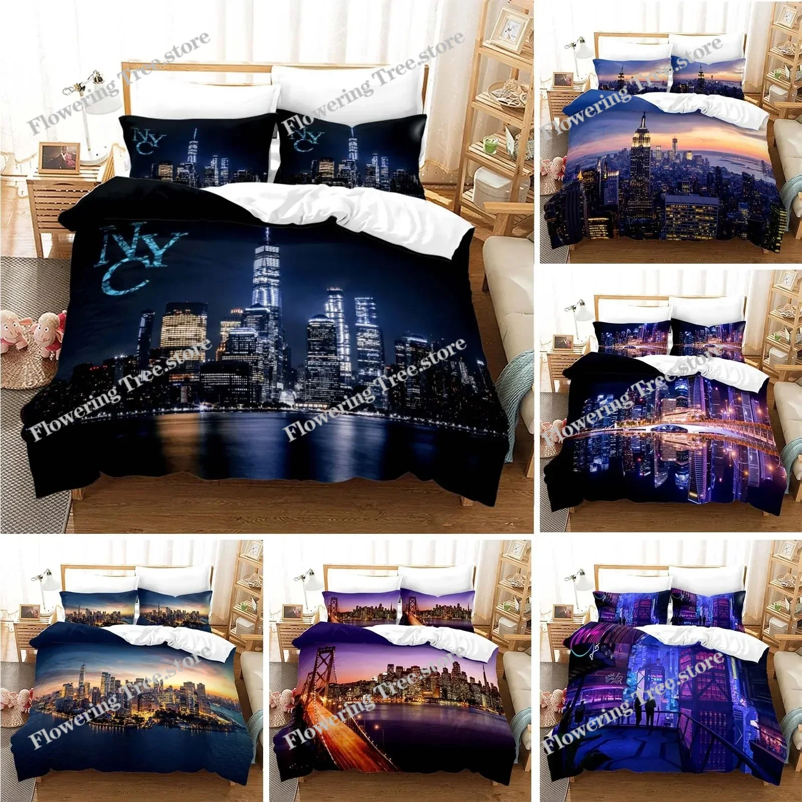 New York City Night View Beddi - Home Textiles New York avis et prix
