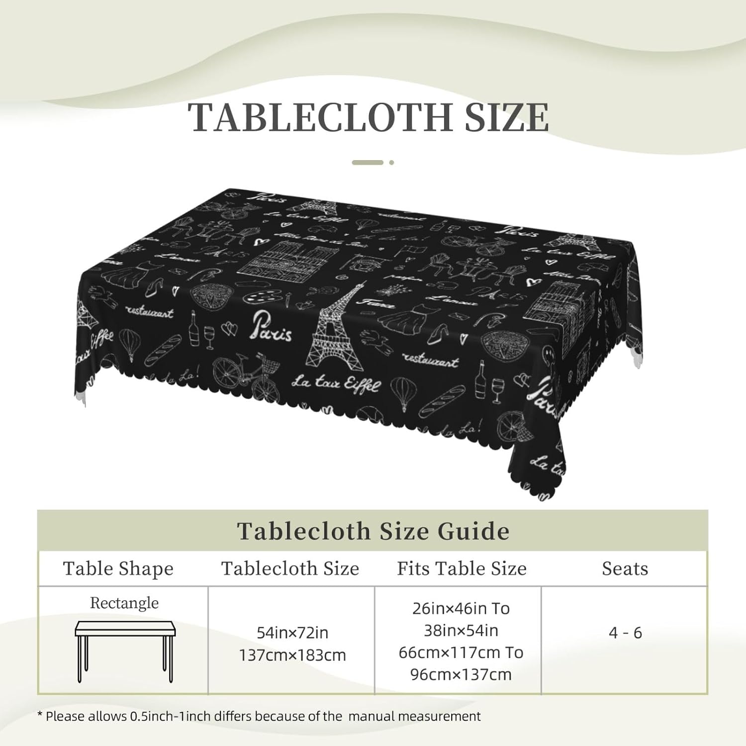 Eiffel Tower Tablecloth France - Home Textiles France avis et prix