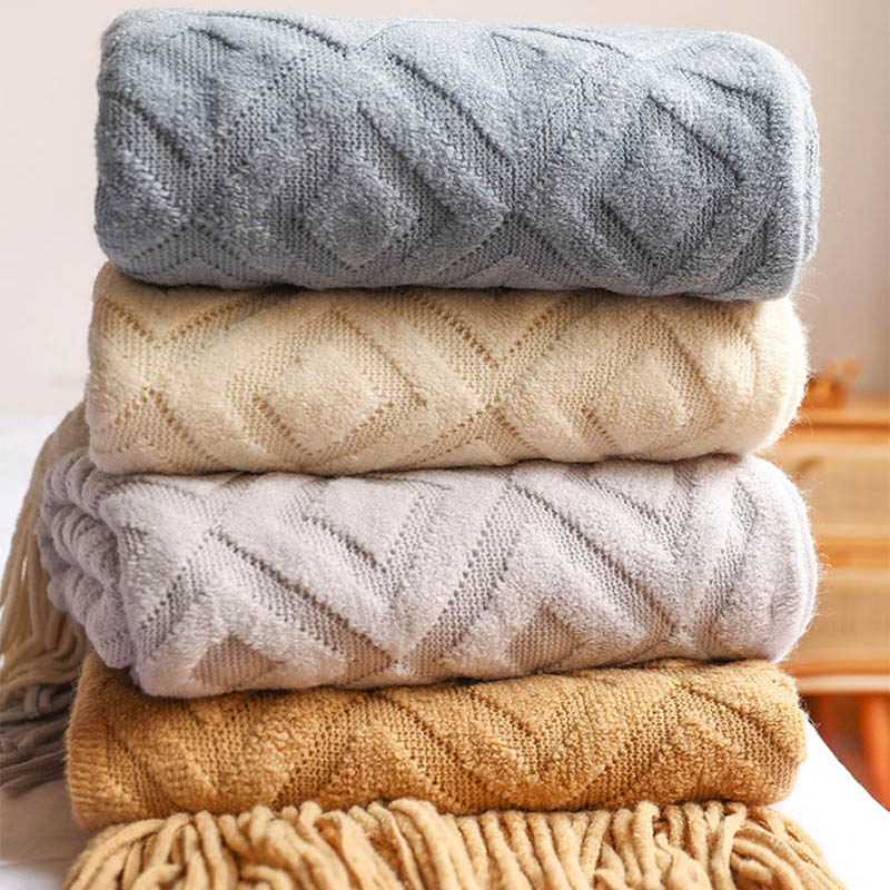 Blanket for Beds Nordic Knitte - Throw Blanket Chunky Knit avis et prix