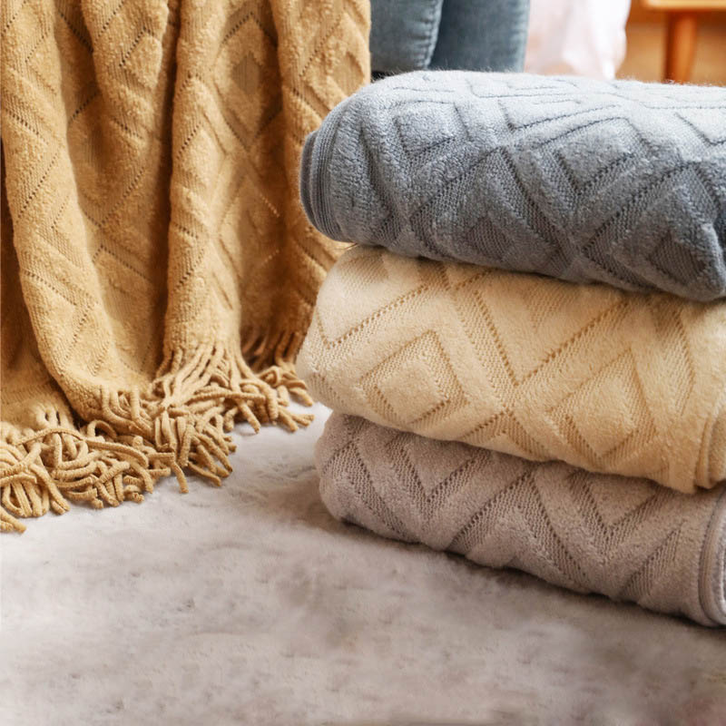 Blanket for Beds Nordic Knitte - Throw Blanket Chunky Knit avis et prix