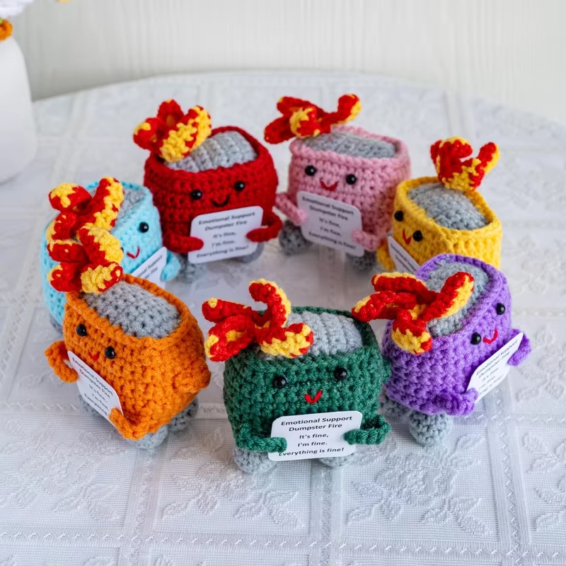 Handmade Crochet Dumpster Fire - Home And Textiles Today avis et prix