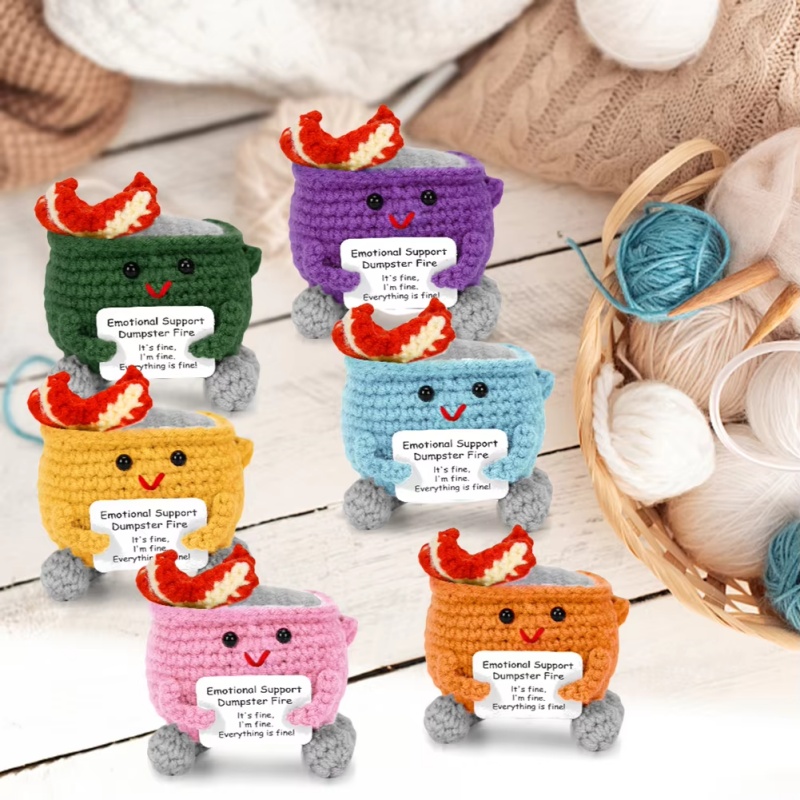 Handmade Crochet Dumpster Fire - Home And Textiles Today avis et prix