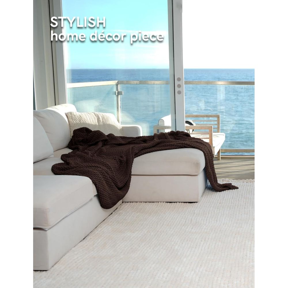 Chunky Cotton Knit Throw Blank - Throw Blanket Chunky Knit avis et prix