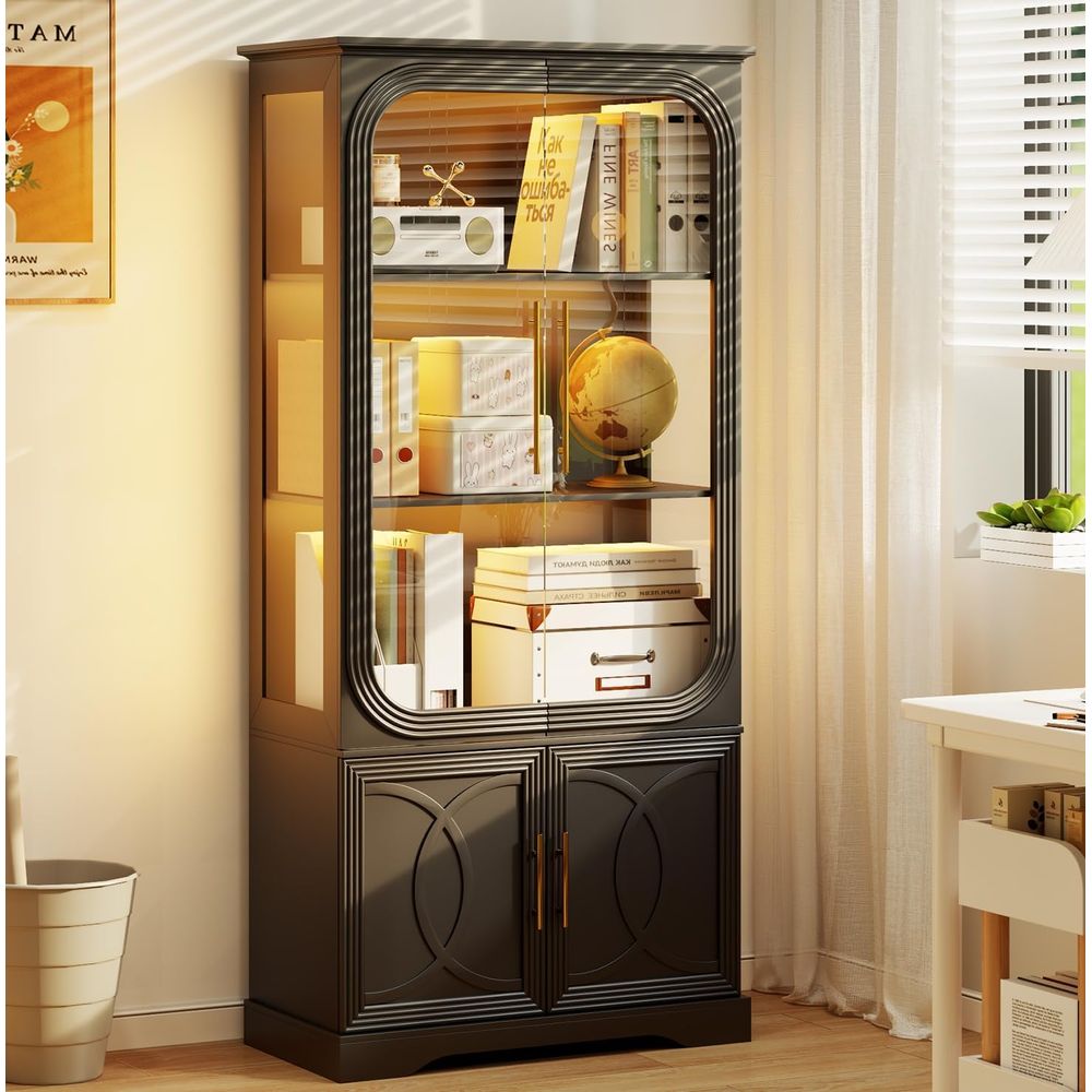 69 Tall Glass Display Cabinet  - Home & Hotel Textiles Private Limited avis et prix