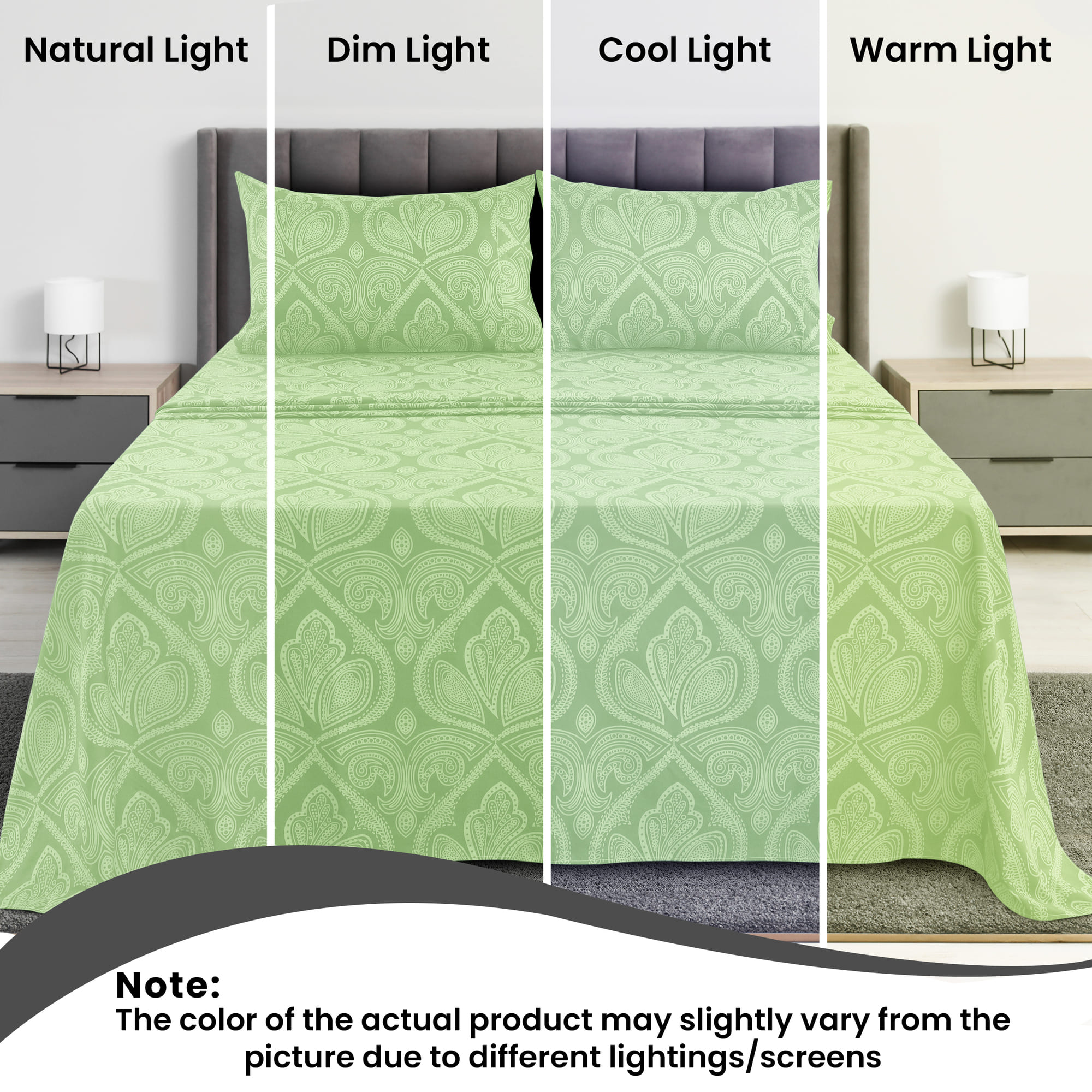 Lux Decor 4-Piece Paisley Bed  - Bed Sheet Microfiber avis et prix