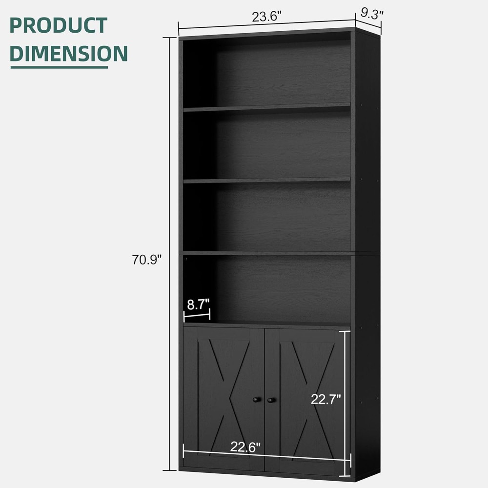 Industrial Bookshelf with Door - Home & Hotel Textiles Private Limited avis et prix