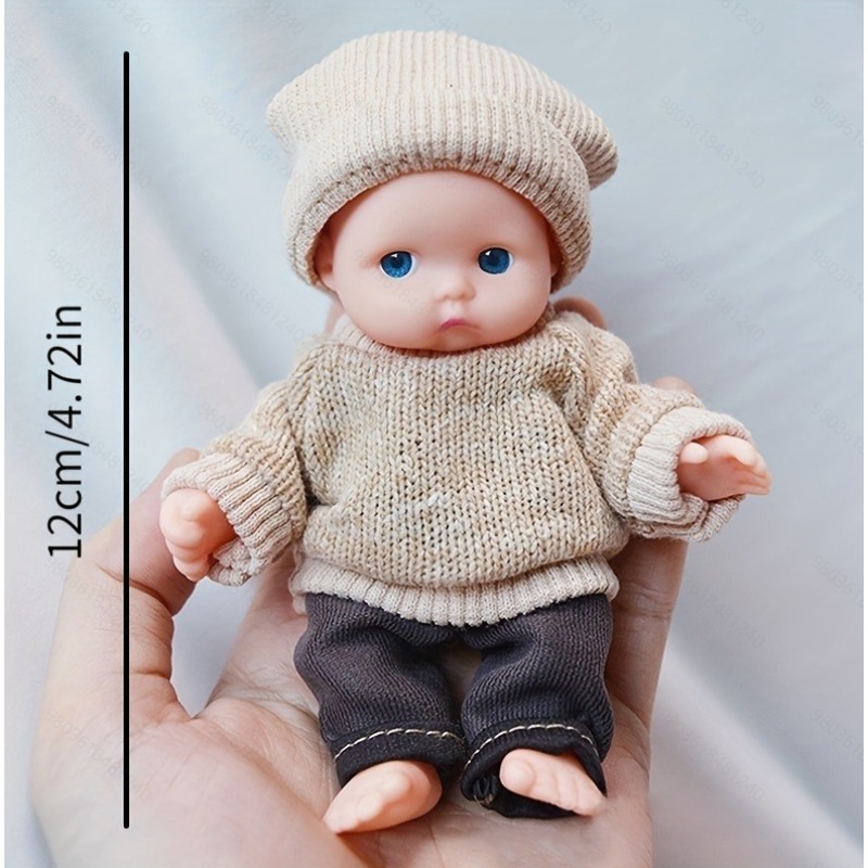 1pc 12cm Reborn Miniature Doll - Home And Textiles Today avis et prix