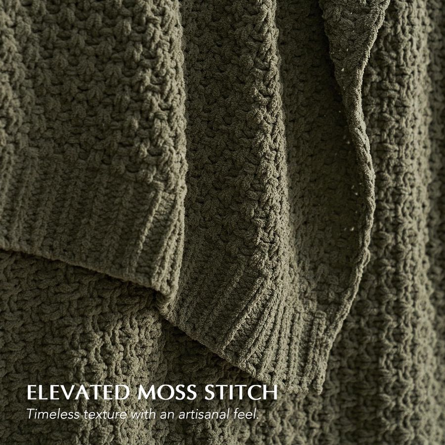 Chunky Chenille Knit Throw Bla - Throw Blanket Chunky Knit avis et prix