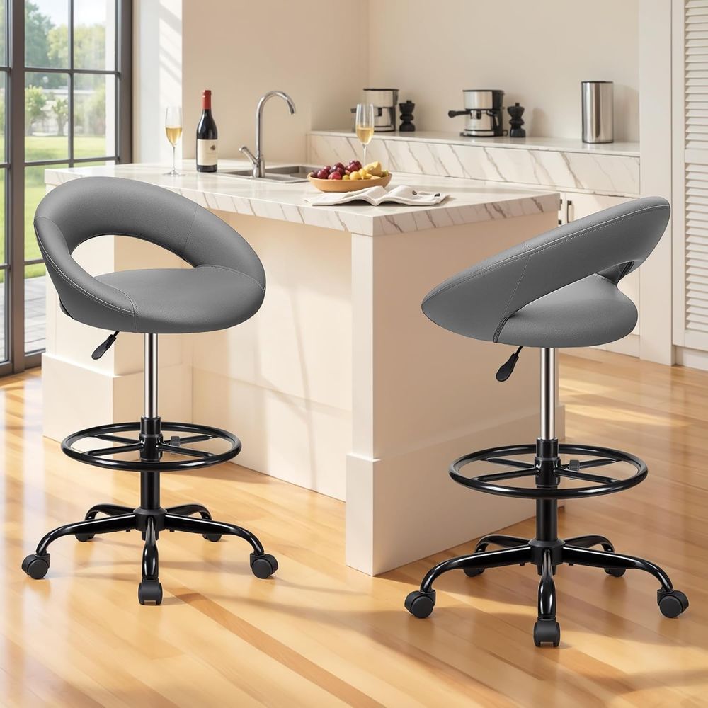 Gray 2-Pack Ergonomic PU Leath - Home & Hotel Textiles Private Limited avis et prix