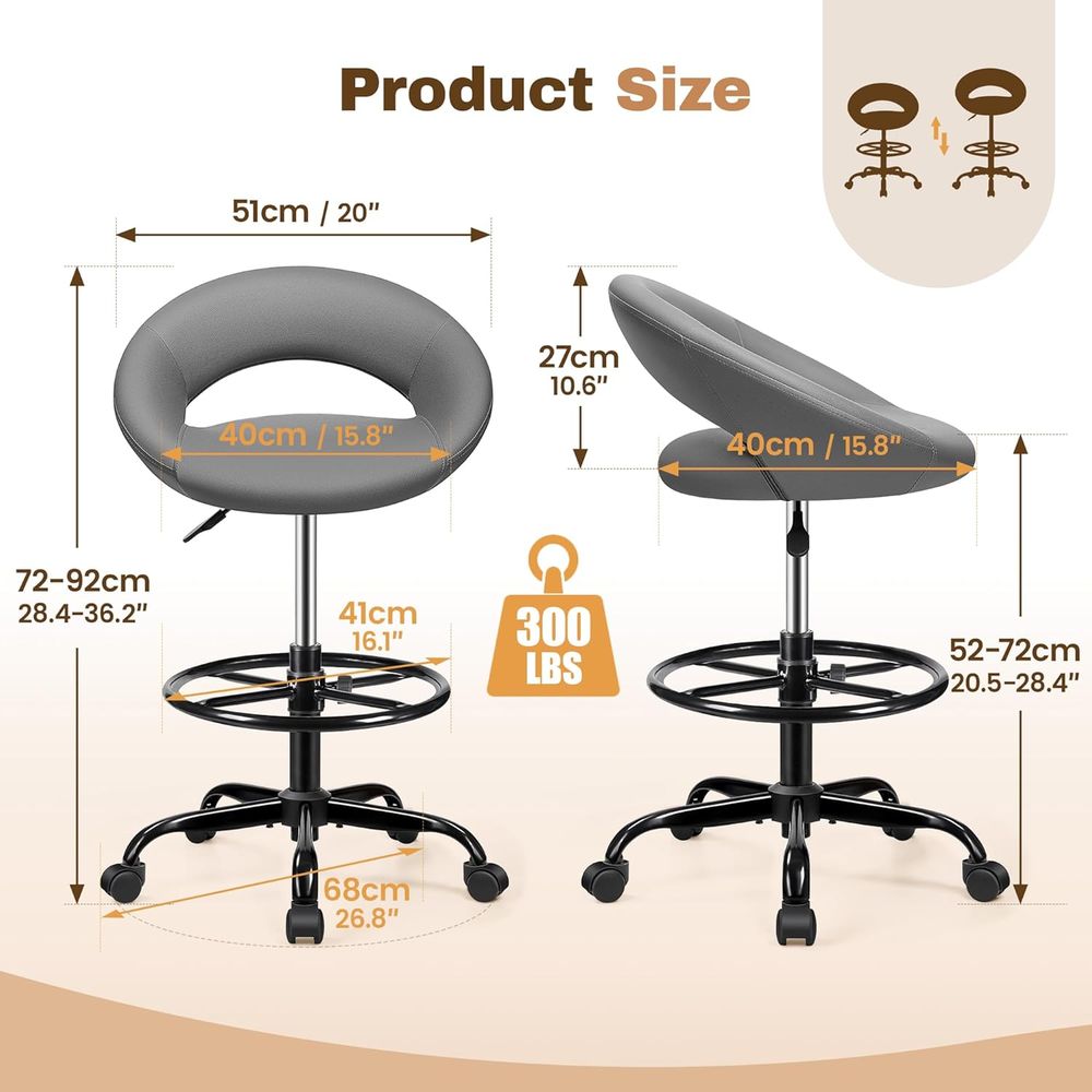 Gray 2-Pack Ergonomic PU Leath - Home & Hotel Textiles Private Limited avis et prix