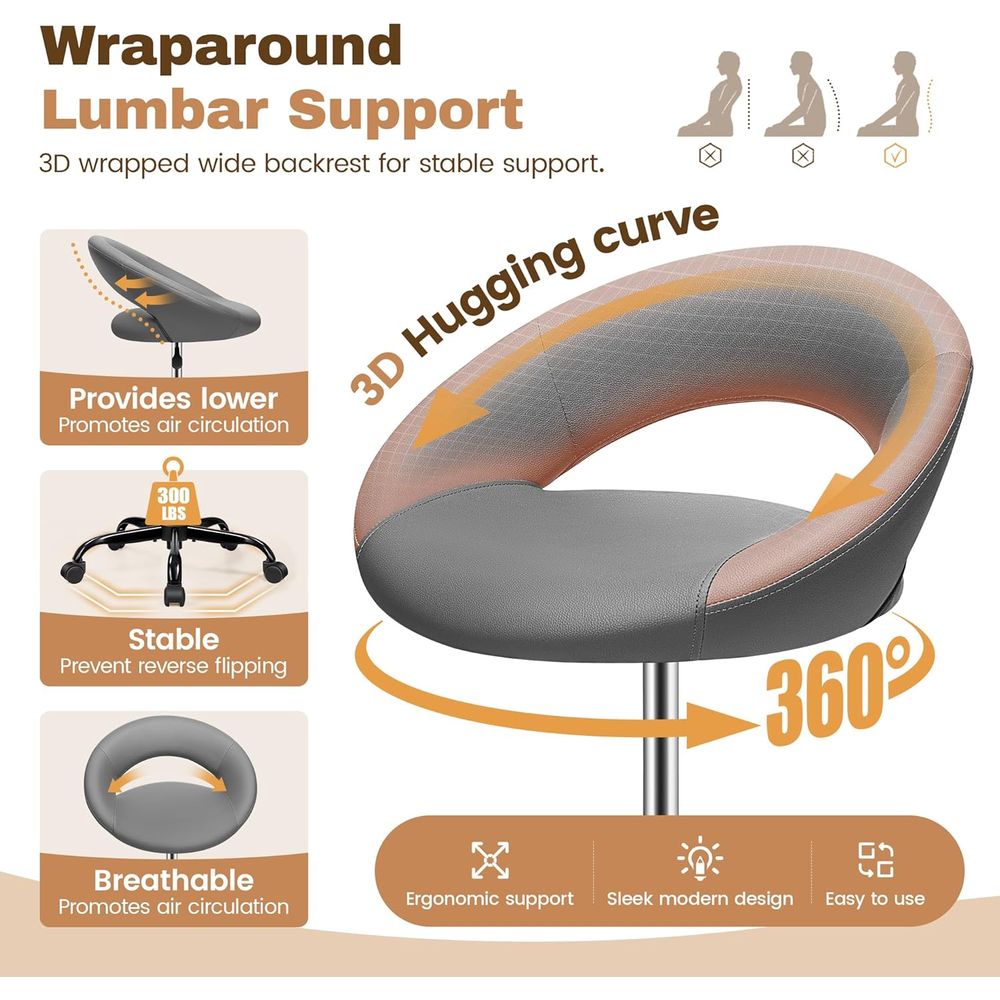 Gray 2-Pack Ergonomic PU Leath - Home & Hotel Textiles Private Limited avis et prix