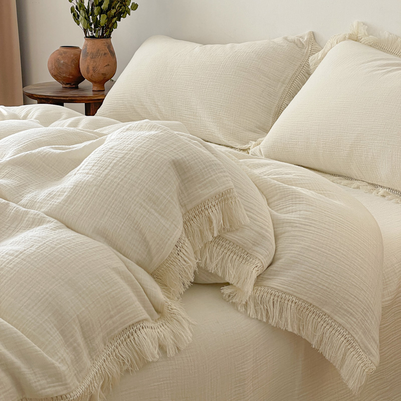 Tassels Duvet Cover Set 100% C - Home Textiles France avis et prix