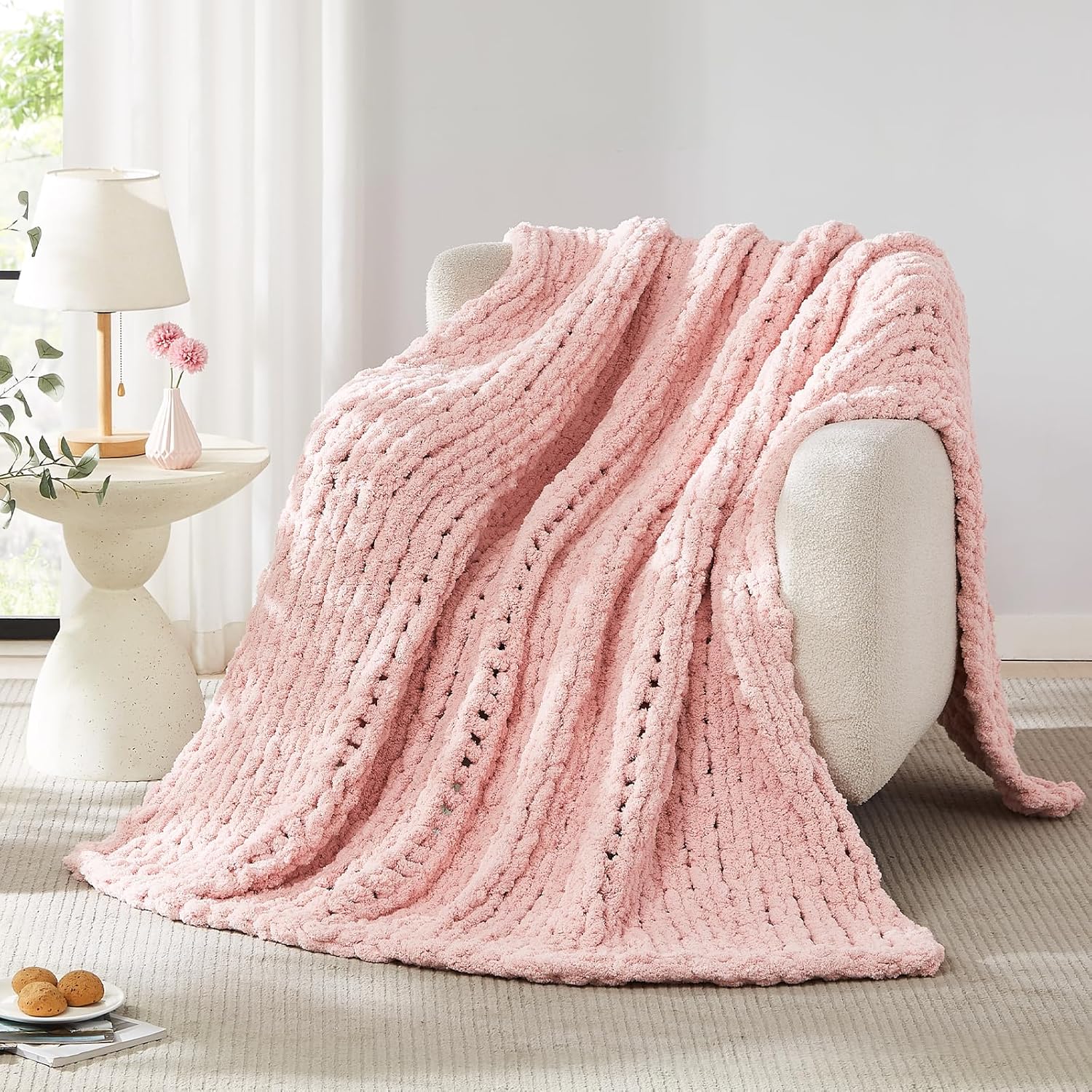 Chunky Knit Blanket Throw Chen - Throw Blanket Chunky Knit avis et prix