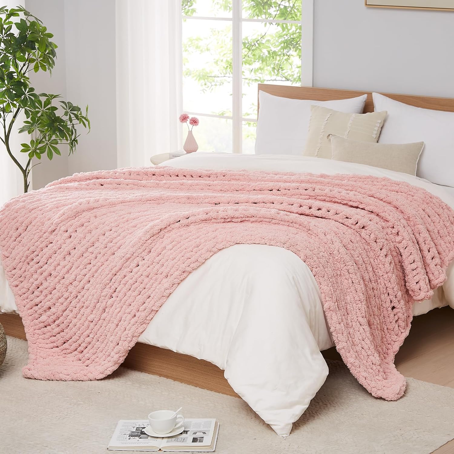 Chunky Knit Blanket Throw Chen - Throw Blanket Chunky Knit avis et prix
