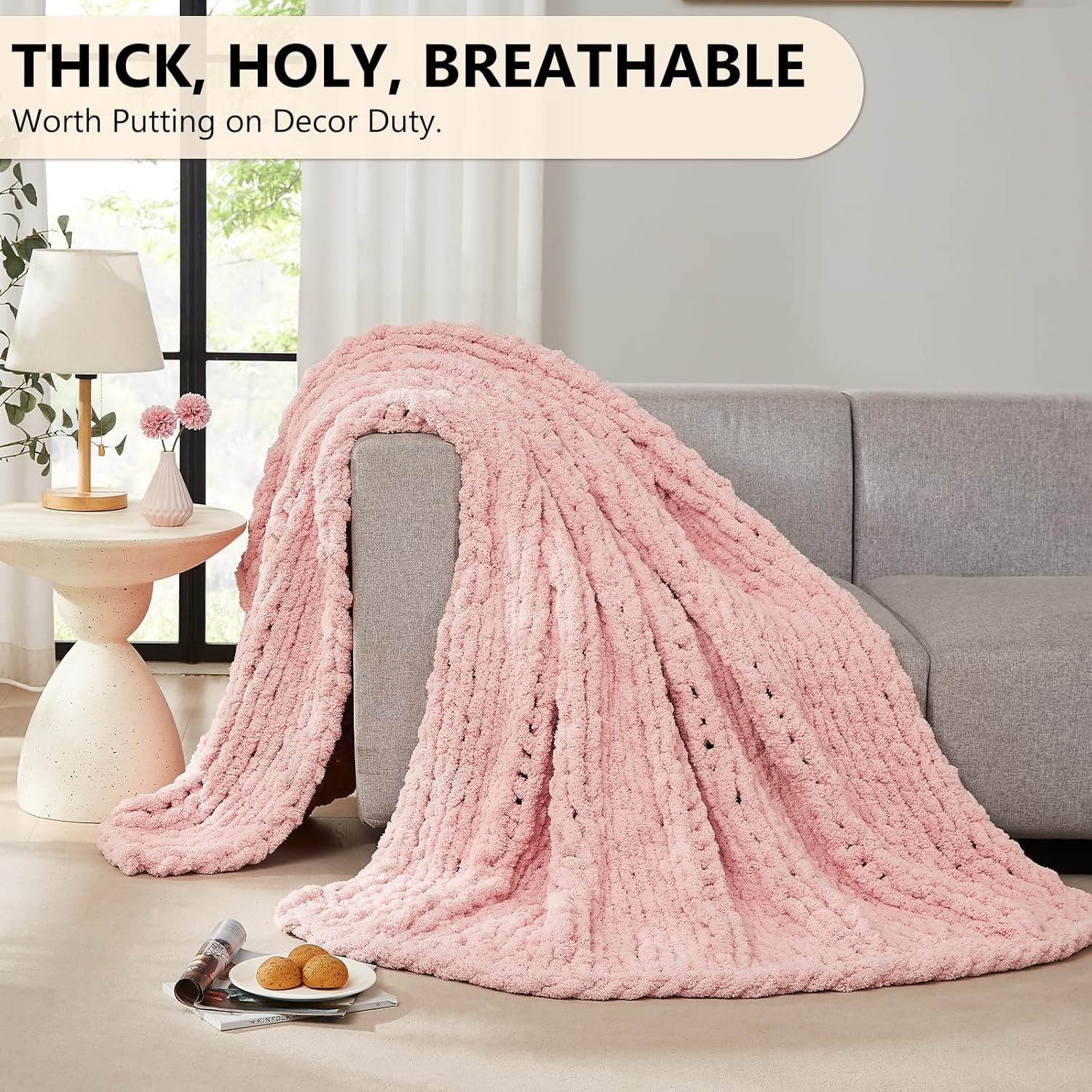 Chunky Knit Blanket Throw Chen - Throw Blanket Chunky Knit avis et prix