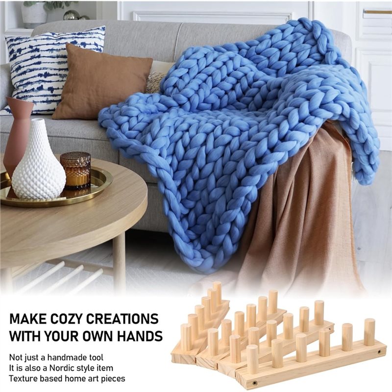 ABZC-Blanket Loom, 4Pcs Chunky - Throw Blanket Chunky Knit avis et prix