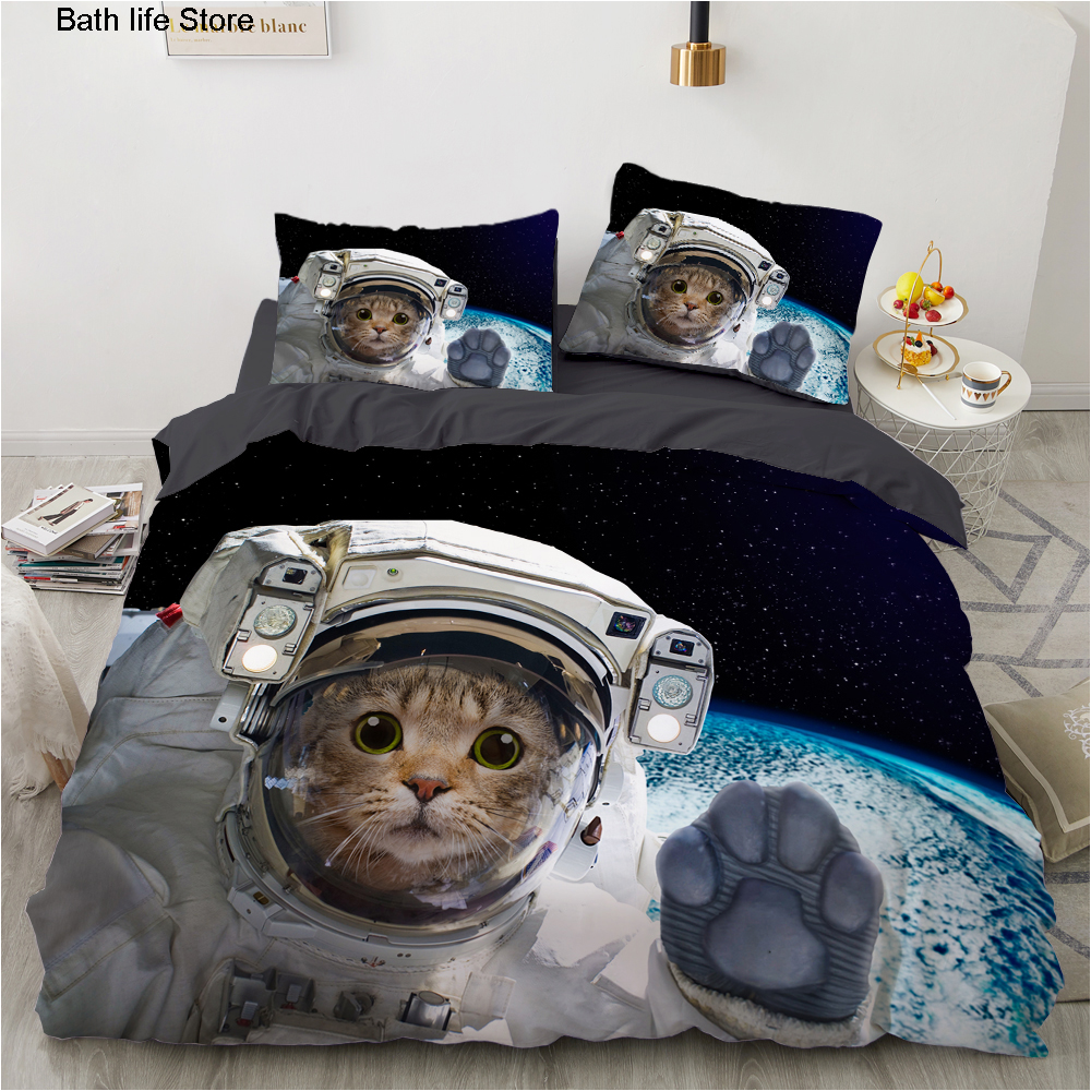 Black Cat Bedding Set Cute Cat - Home Textiles France avis et prix