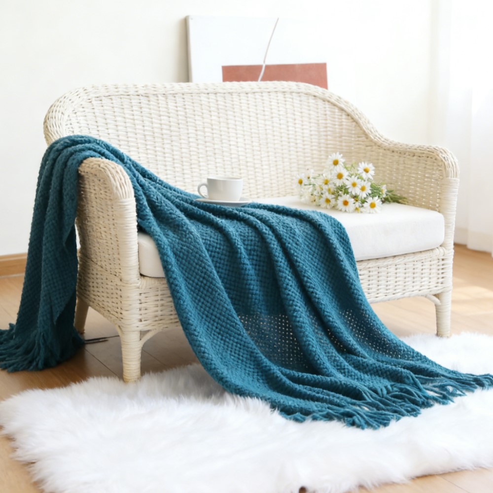Cable Knit Blue Gift Throw Bla - Throw Blanket Chunky Knit avis et prix