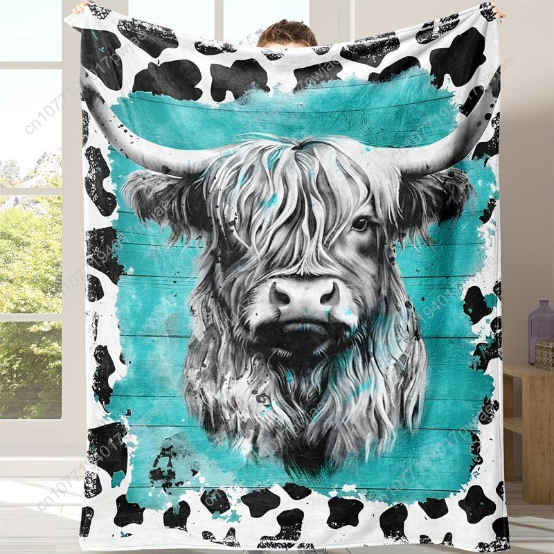 Cozy Soft Highland Cow Flannel - Throw Blanket Chunky Knit avis et prix