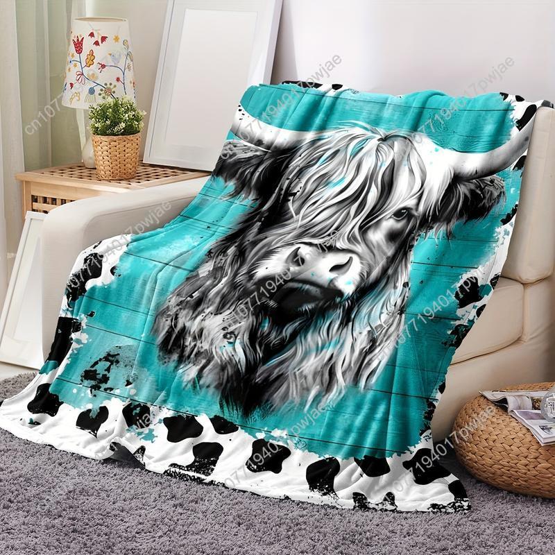Cozy Soft Highland Cow Flannel - Throw Blanket Chunky Knit avis et prix