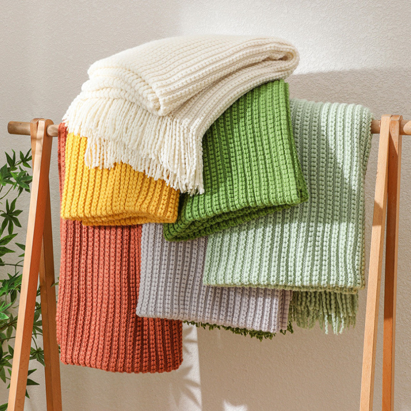 Boho Chunky Waffle Knit Throw  - Throw Blanket Chunky Knit avis et prix