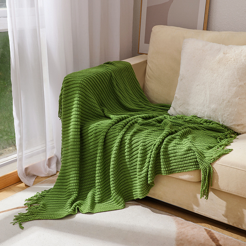 Boho Chunky Waffle Knit Throw  - Throw Blanket Chunky Knit avis et prix