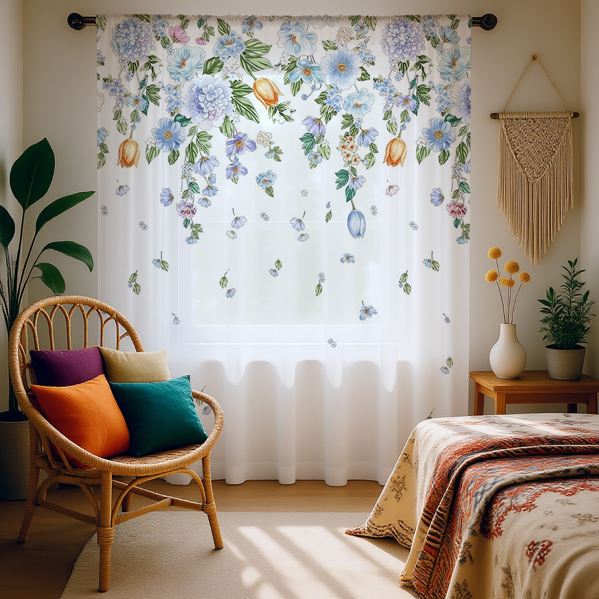 Floral Sheer Curtain, Good Qua - Curtain Sheer Voile avis et prix