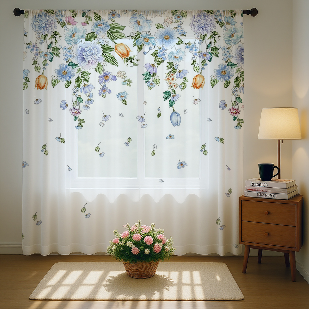Floral Sheer Curtain, Good Qua - Curtain Sheer Voile avis et prix