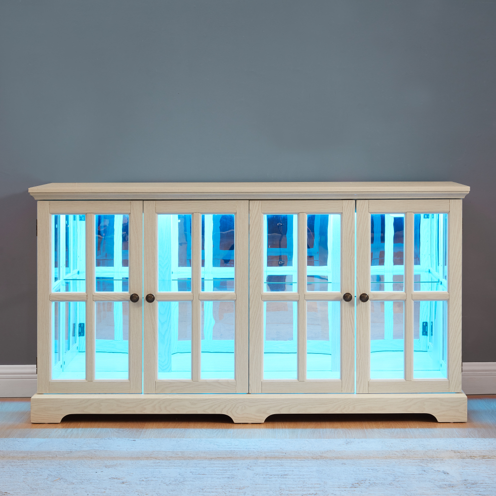 LED Curio Display Cabinet Vint - Home & Hotel Textiles Private Limited avis et prix