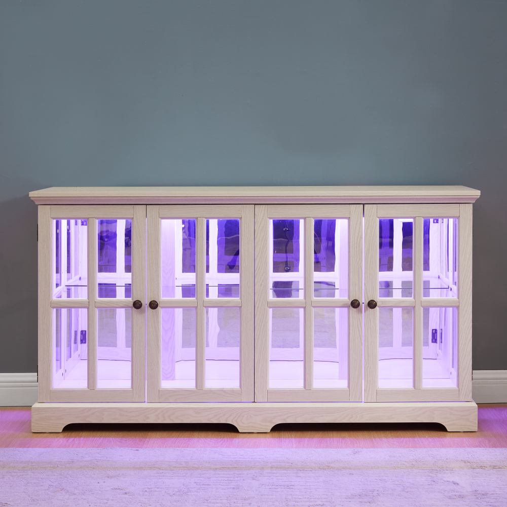 LED Curio Display Cabinet Vint - Home & Hotel Textiles Private Limited avis et prix