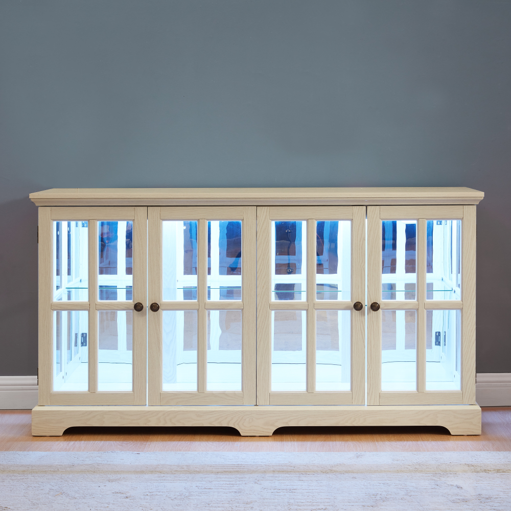 LED Curio Display Cabinet Vint - Home & Hotel Textiles Private Limited avis et prix