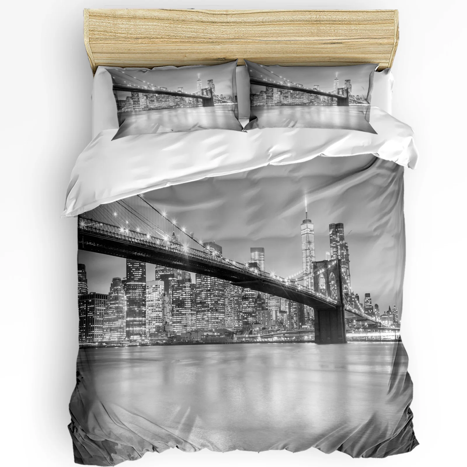 3pcs Bedding Set Grey New York - Home Textiles New York avis et prix