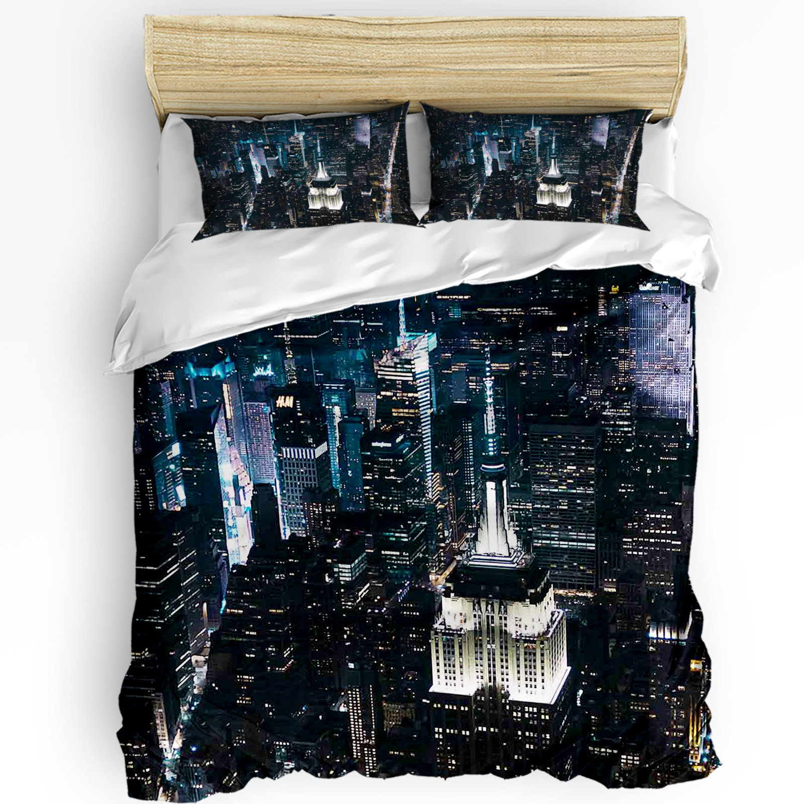 3pcs Bedding Set Grey New York - Home Textiles New York avis et prix