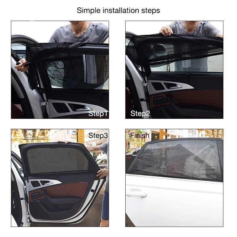 2PCS Car Window Screen Door Co - Curtain Sheer Voile avis et prix