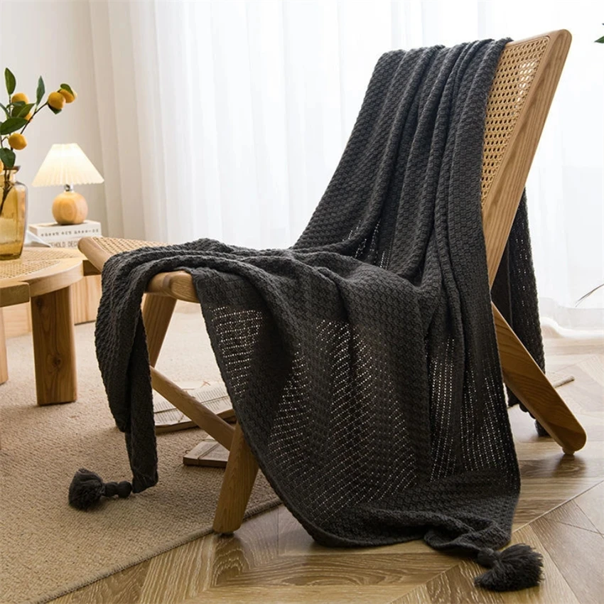 Nordic Blankets for Bed Sofa C - Throw Blanket Chunky Knit avis et prix