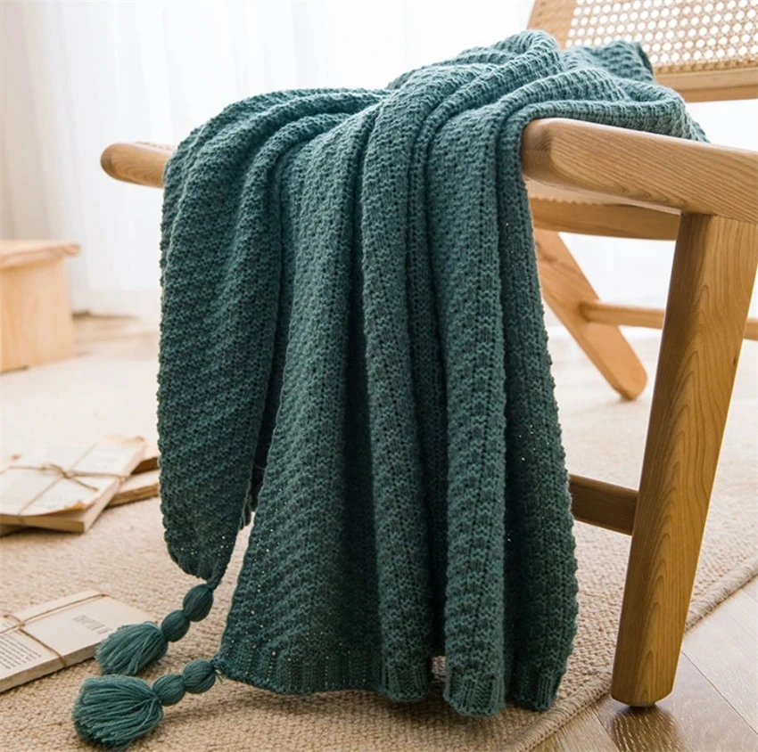 Nordic Blankets for Bed Sofa C - Throw Blanket Chunky Knit avis et prix