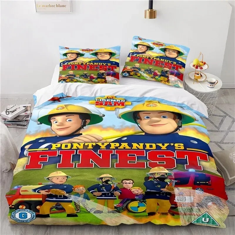 3D Print Cartoon Fireman Sam B - Bed Sheet Microfiber avis et prix