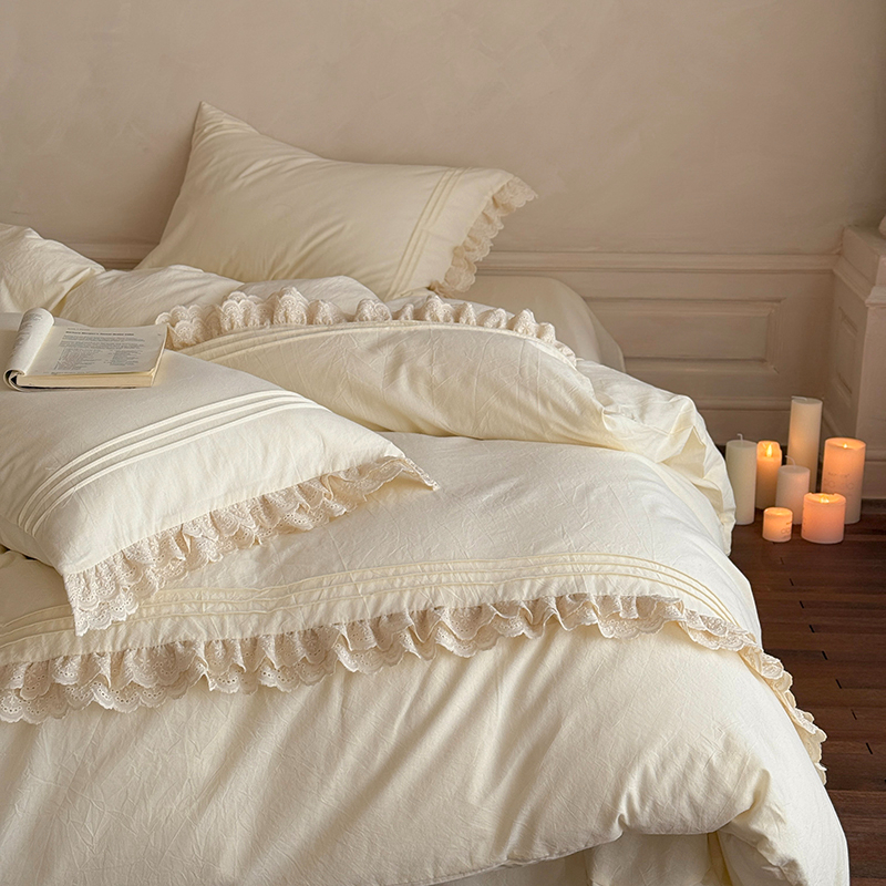 100%Washed Cotton Soft Cream-C - Home Textiles France avis et prix