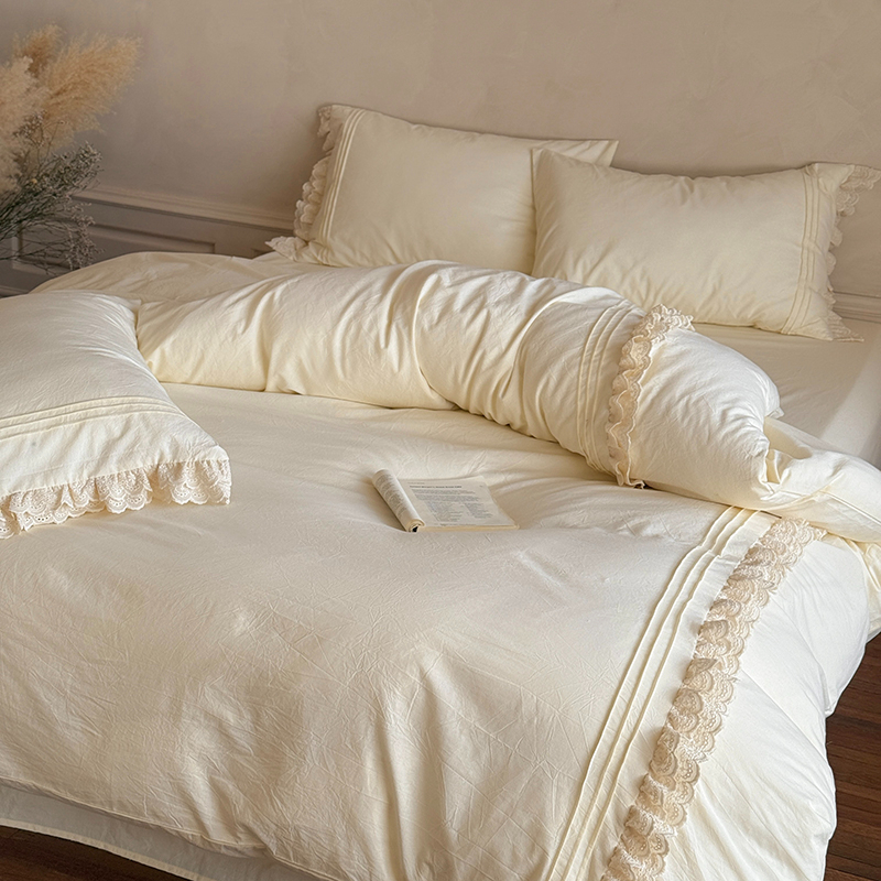 100%Washed Cotton Soft Cream-C - Home Textiles France avis et prix