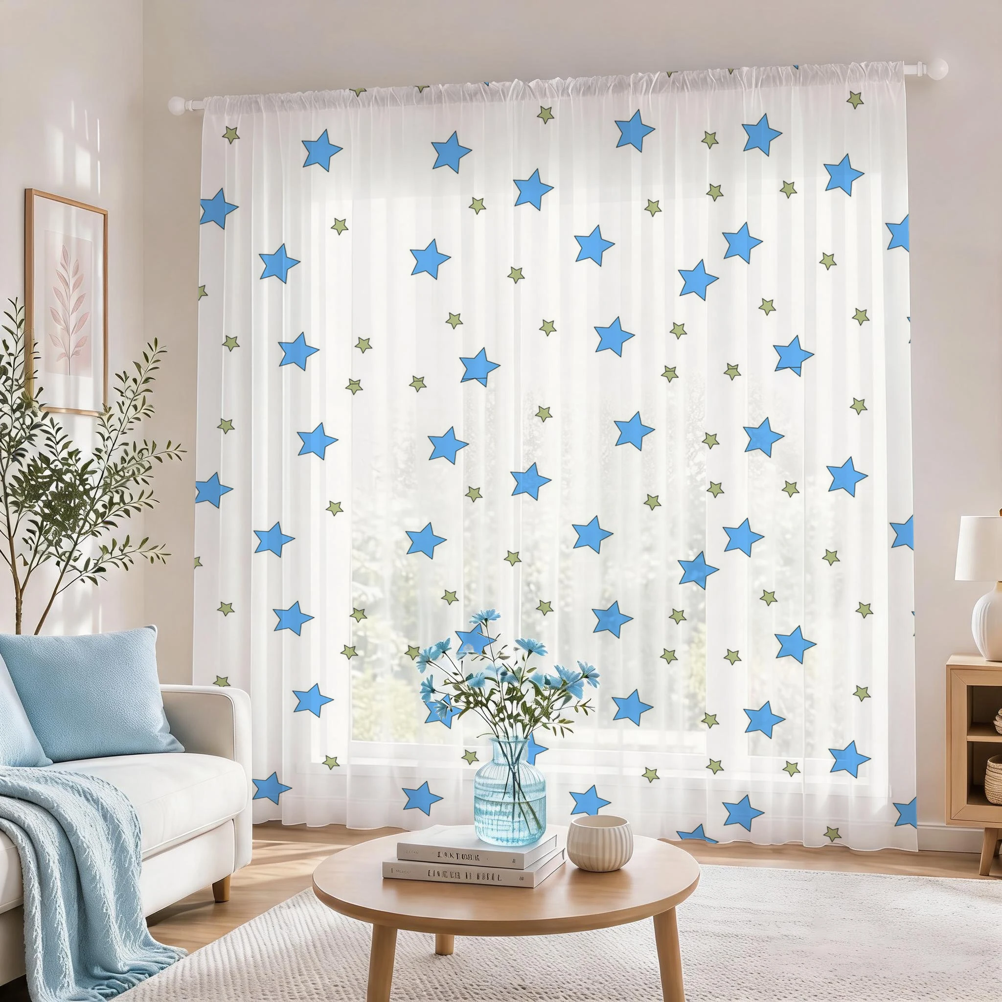 Blue Star Modern Gradient Shee - Curtain Sheer Voile avis et prix