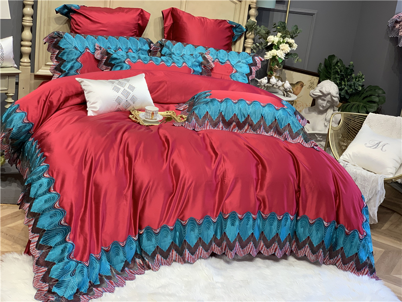 Luxury Red 1000TC Egyptian Cot - Home Textiles France avis et prix