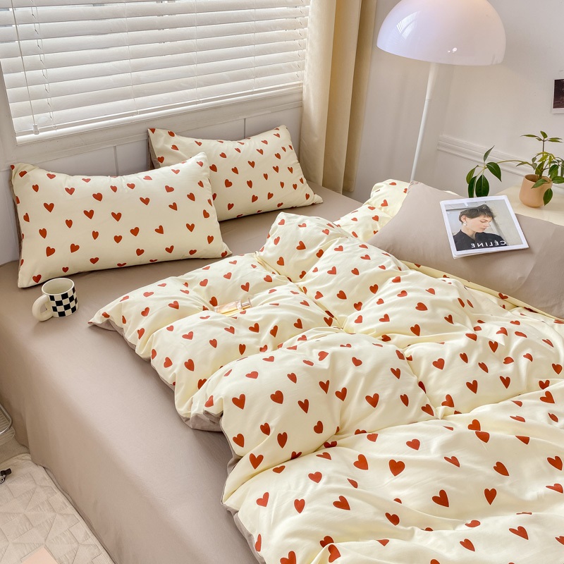 Korean Style Bedding Set Red H - Home Textiles France avis et prix