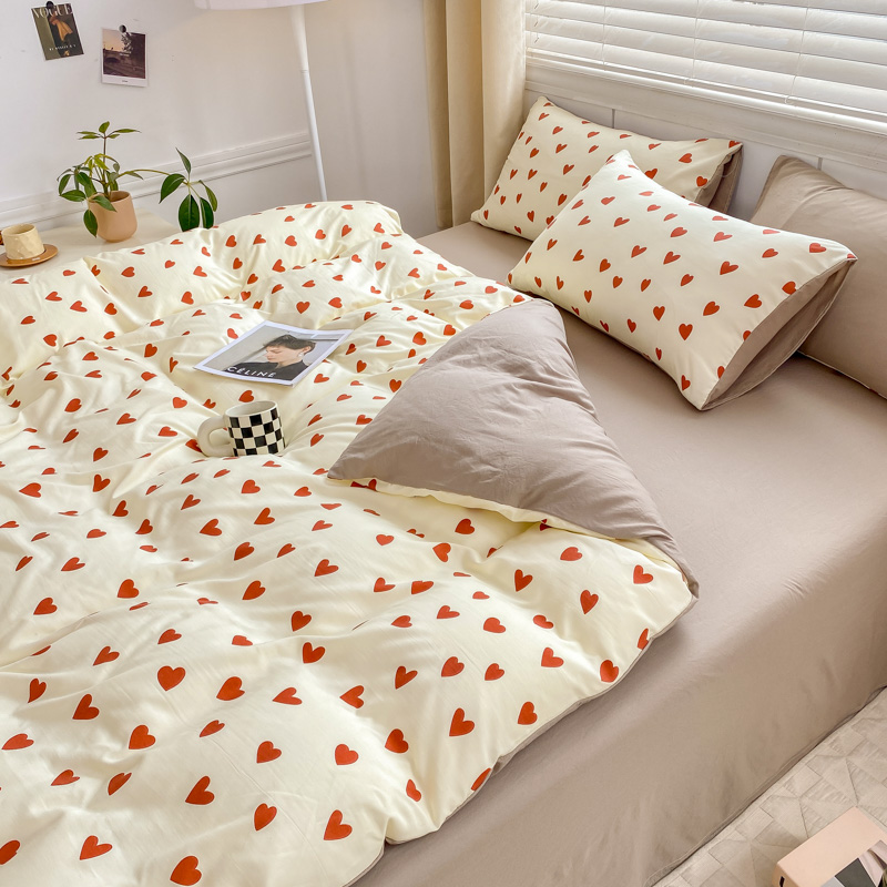 Korean Style Bedding Set Red H - Home Textiles France avis et prix