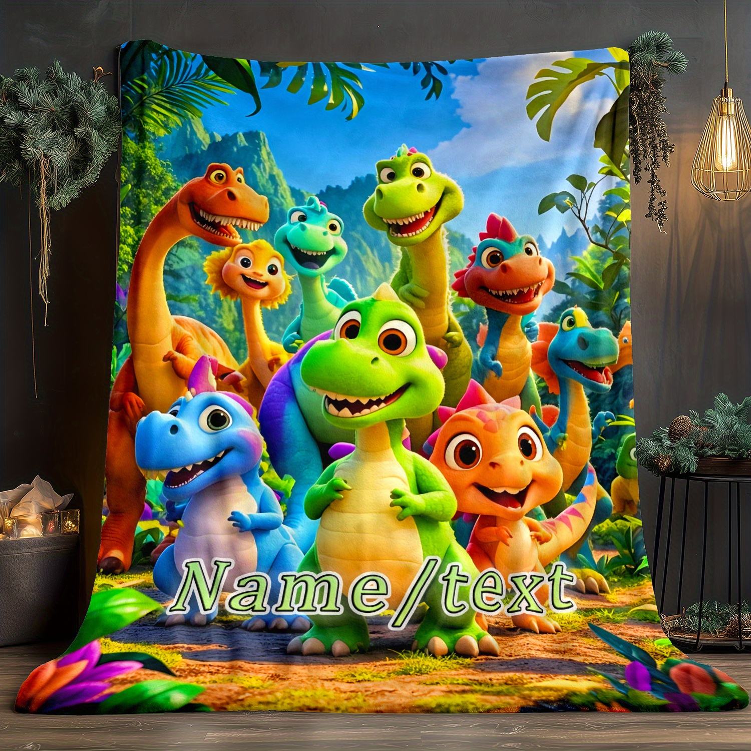 Personalized Dinosaur Blanket  - Home Textiles Group avis et prix