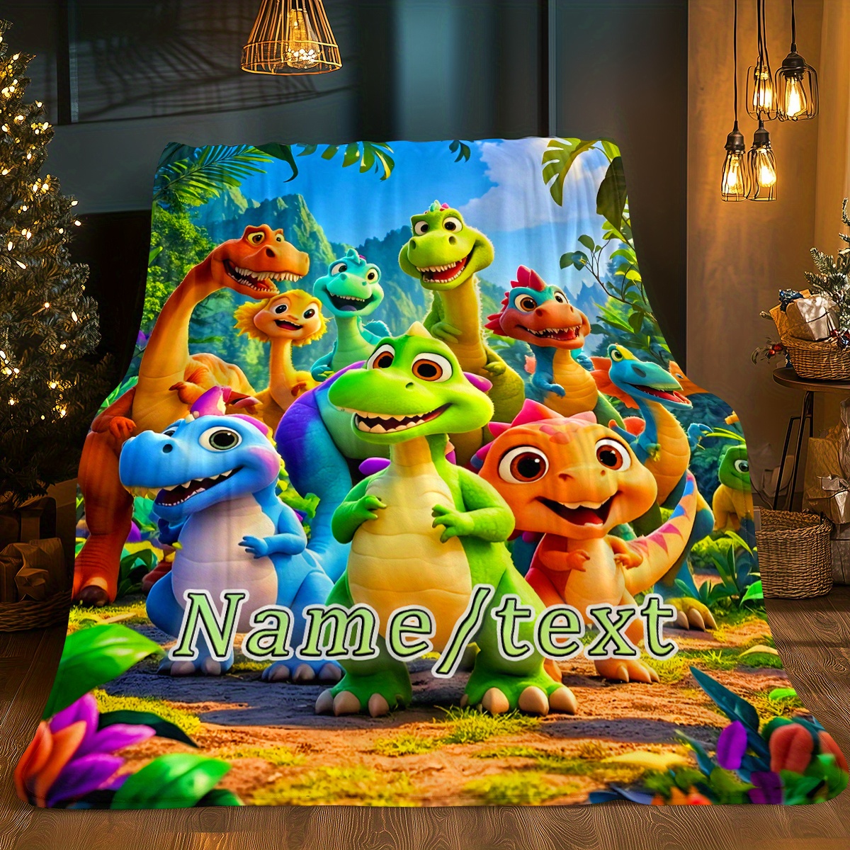 Personalized Dinosaur Blanket  - Home Textiles Group avis et prix